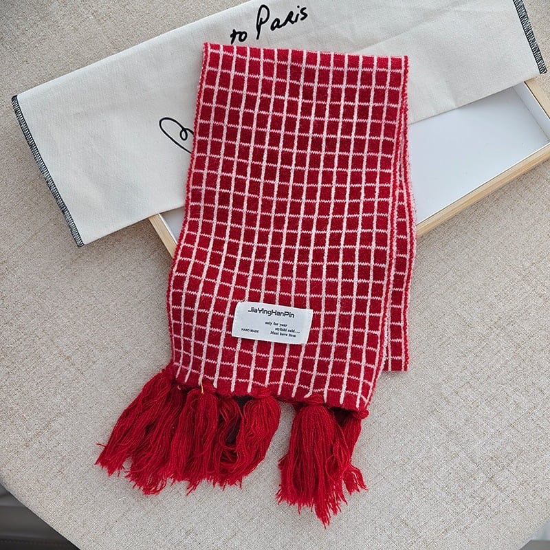 Unisex κασκόλ από μαλλί, μακρύς σχεδιασμός, μονόχρωμο σχέδιο