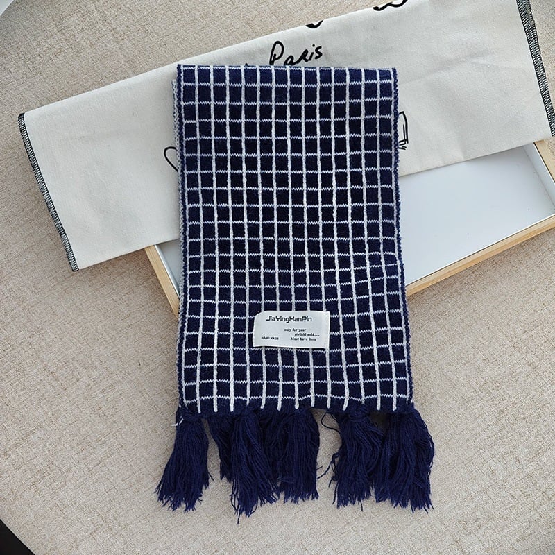 Unisex κασκόλ από μαλλί, μακρύς σχεδιασμός, μονόχρωμο σχέδιο