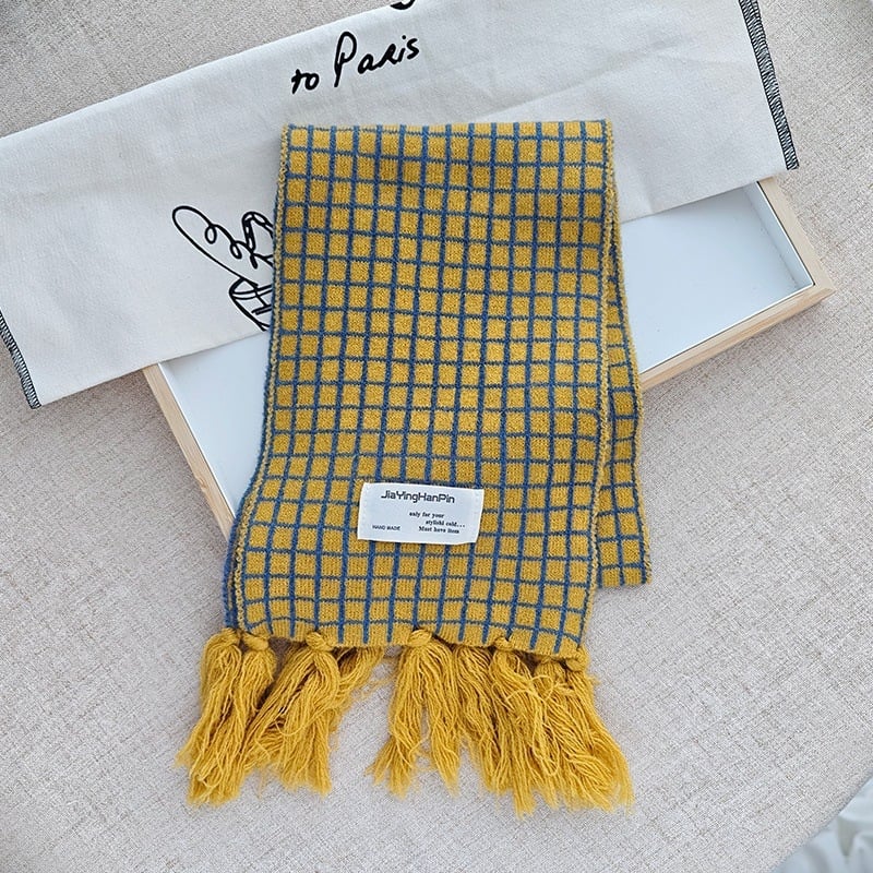 Unisex κασκόλ από μαλλί, μακρύς σχεδιασμός, μονόχρωμο σχέδιο