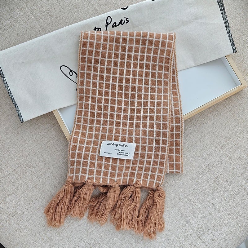 Unisex κασκόλ από μαλλί, μακρύς σχεδιασμός, μονόχρωμο σχέδιο