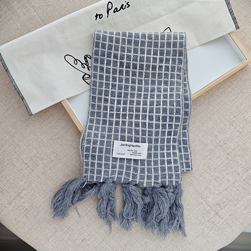 Unisex κασκόλ από μαλλί, μακρύς σχεδιασμός, μονόχρωμο σχέδιο