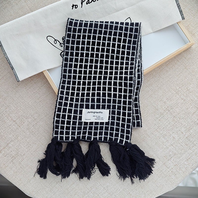 Unisex κασκόλ από μαλλί, μακρύς σχεδιασμός, μονόχρωμο σχέδιο