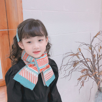 Φουλάρι από συνθετικό κασμίρι, καρό σχέδιο, χειροποίητο πλεκτό με βελονιά, ζεστό, ιαπωνο-κορεατικό γλυκό στυλ