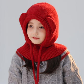 Παιδικό σκουφί balaclava με κουκούλα και ενσωματωμένο λαιμό — πολυεστέρας, χειμώνας, Sibeixin