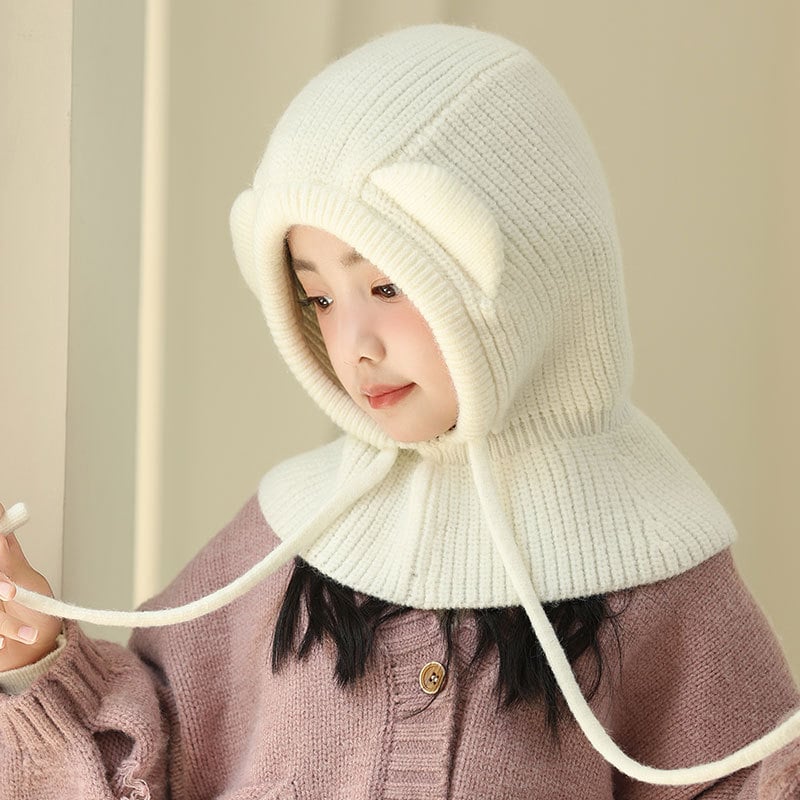 Παιδικό σκουφί balaclava με κουκούλα και ενσωματωμένο λαιμό — πολυεστέρας, χειμώνας, Sibeixin