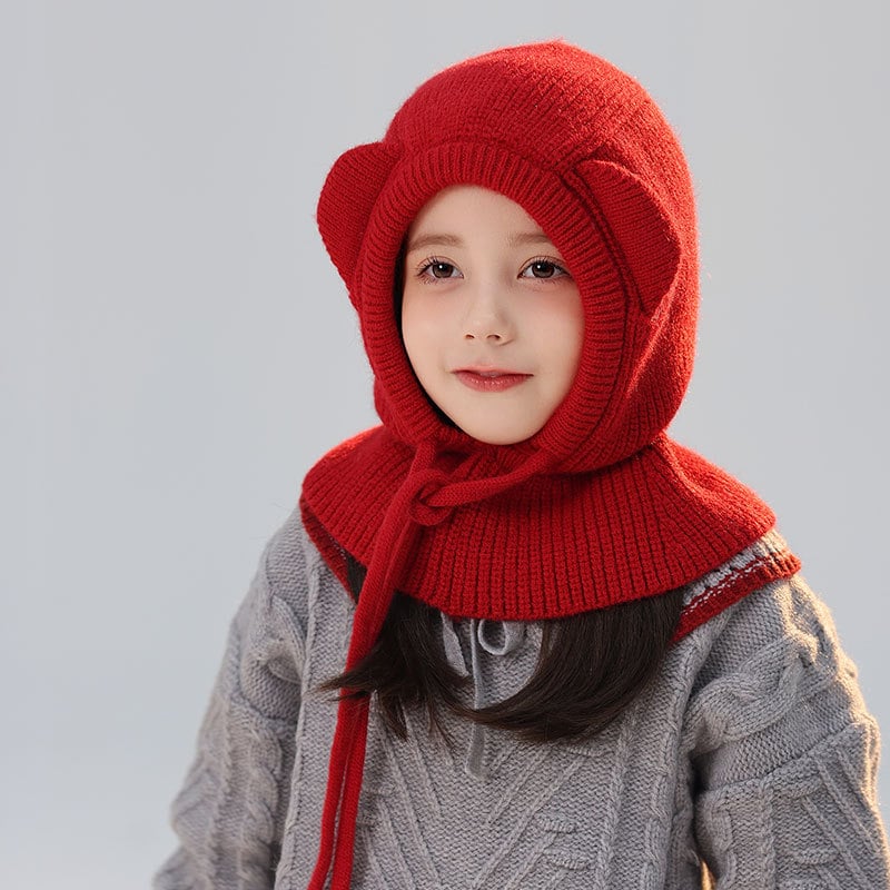 Παιδικό σκουφί balaclava με κουκούλα και ενσωματωμένο λαιμό — πολυεστέρας, χειμώνας, Sibeixin