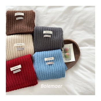 Παιδικό κασκόλ - ακρυλικό νήμα; χειμώνας/φθινόπωρο; για αγόρια και κορίτσια; στυλ: ιαπωνο-κορεατική γλυκιά αισθητική; ορθογώνιο σχήμα