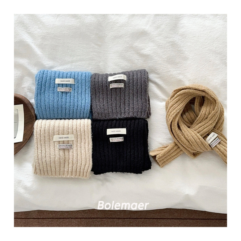 Παιδικό κασκόλ - ακρυλικό νήμα; χειμώνας/φθινόπωρο; για αγόρια και κορίτσια; στυλ: ιαπωνο-κορεατική γλυκιά αισθητική; ορθογώνιο σχήμα