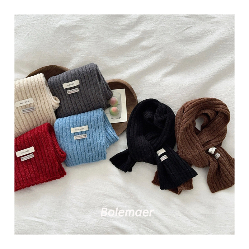 Παιδικό κασκόλ - ακρυλικό νήμα; χειμώνας/φθινόπωρο; για αγόρια και κορίτσια; στυλ: ιαπωνο-κορεατική γλυκιά αισθητική; ορθογώνιο σχήμα