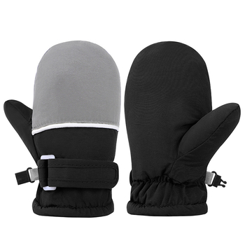 Παιδικά γάντια σκι από φλίς, unisex, αντιολισθητικά, εκτύπωση, προσαρμόσιμα