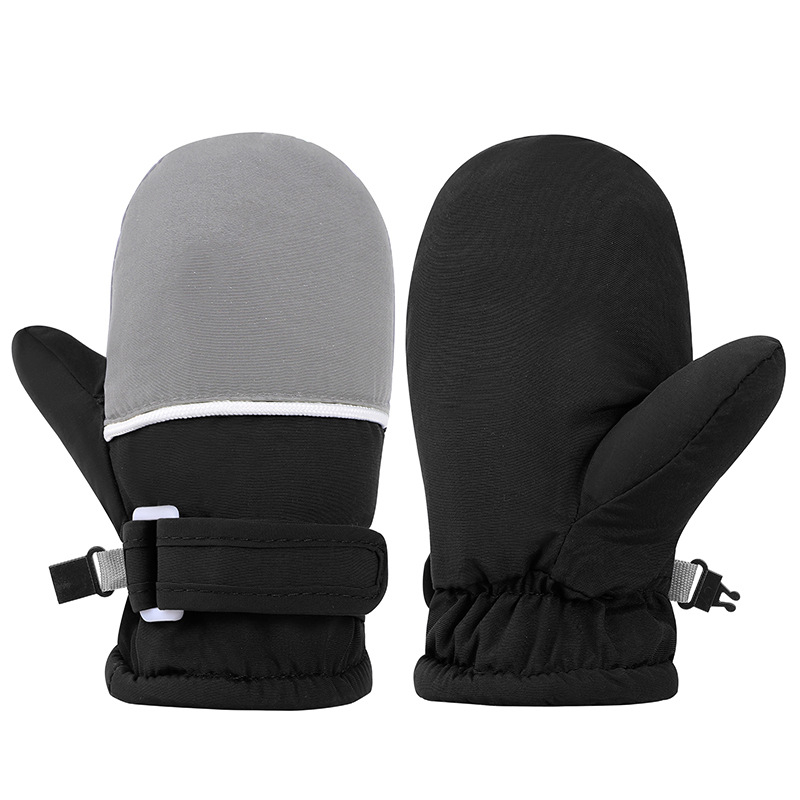 Παιδικά γάντια σκι από φλίς, unisex, αντιολισθητικά, εκτύπωση, προσαρμόσιμα