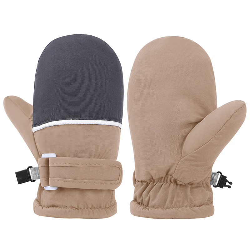 Παιδικά γάντια σκι από φλίς, unisex, αντιολισθητικά, εκτύπωση, προσαρμόσιμα