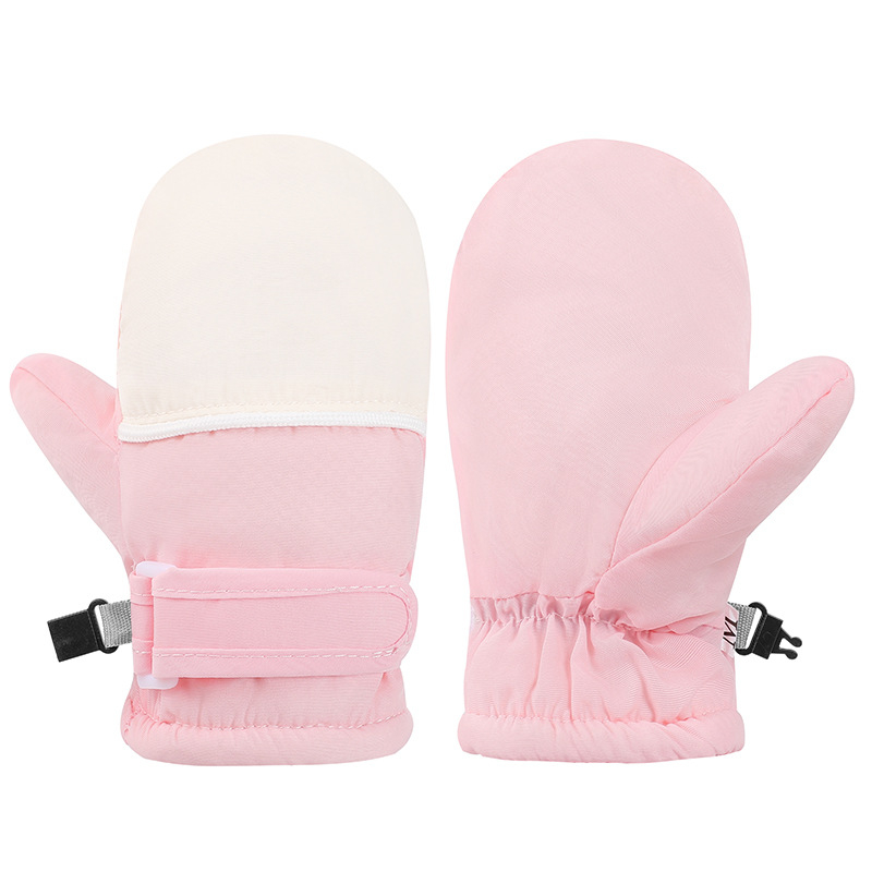 Παιδικά γάντια σκι από φλίς, unisex, αντιολισθητικά, εκτύπωση, προσαρμόσιμα