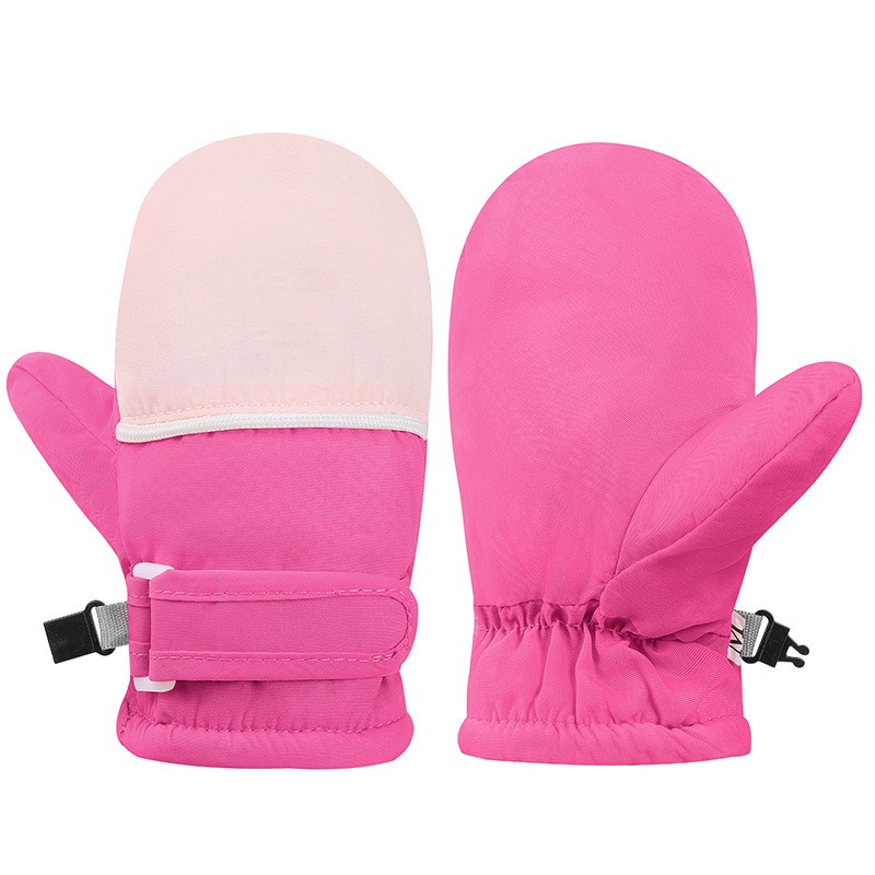 Παιδικά γάντια σκι από φλίς, unisex, αντιολισθητικά, εκτύπωση, προσαρμόσιμα