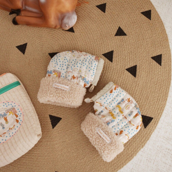 Παιδικά γάντια για ποδήλατο και σκούτερ, βαμβακερά, ζεστά, σε στυλ Κορέας με εκτύπωση τσίρκο, για ηλικίες 3-15