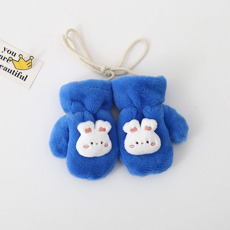 Παιδικά γάντια-μιτίνες για το χειμώνα, επενδυμένα με κασμίρ, θερμά, με μοτίβο αρκούδας, για ηλικίες 1–6 ετών