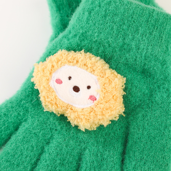 Παιδικά Πλεκτά Γάντια Με Καρτούν Σχέδιο - Με Πέντε Δάχτυλα, Ζεστά, Unisex, Ηλικίες 4–10