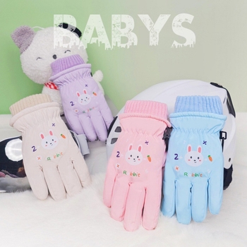 Παιδικά γάντια σκι | Πολυεστέρας, ζεστά, μοτίβο καρτούν, ηλικίες 3–8 ετών