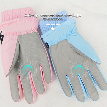 Παιδικά γάντια σκι | Πολυεστέρας, ζεστά, μοτίβο καρτούν, ηλικίες 3–8 ετών