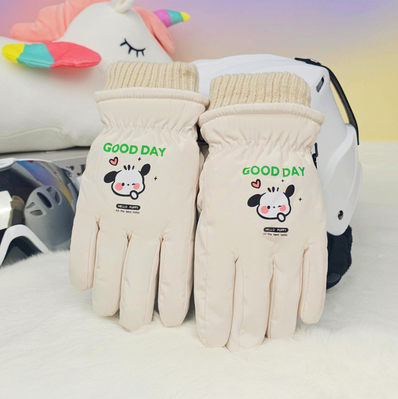 Παιδικά γάντια σκι | Πολυεστέρας, ζεστά, μοτίβο καρτούν, ηλικίες 3–8 ετών