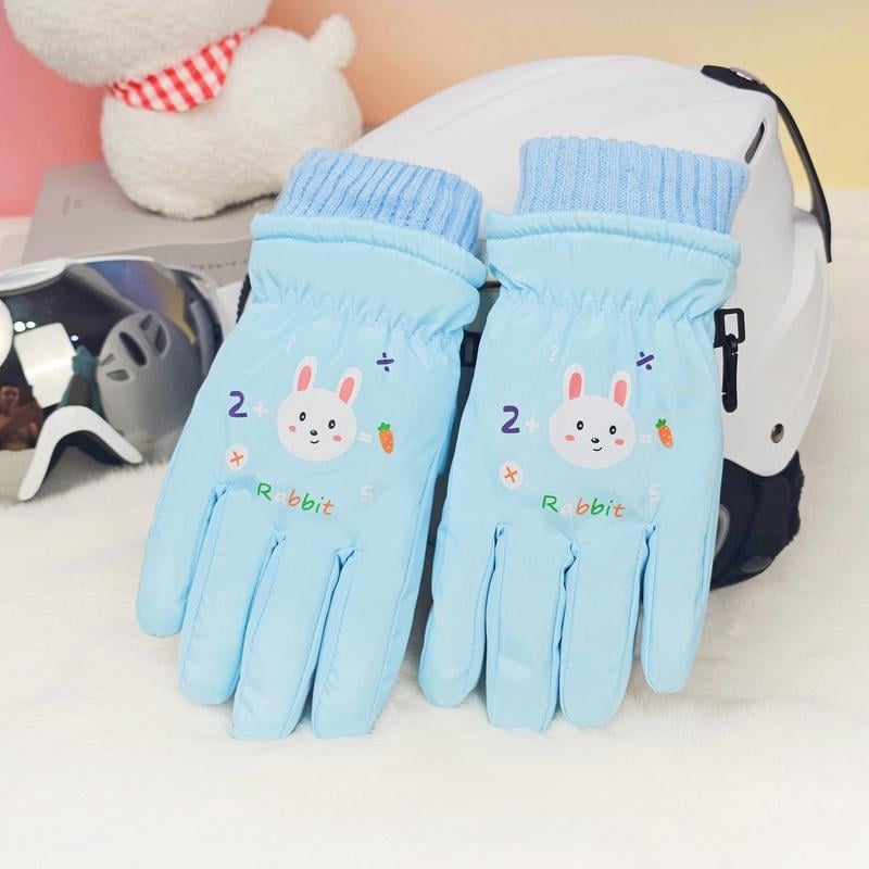 Παιδικά γάντια σκι | Πολυεστέρας, ζεστά, μοτίβο καρτούν, ηλικίες 3–8 ετών