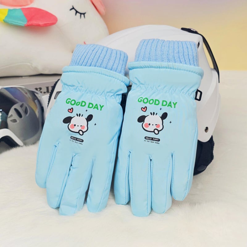 Παιδικά γάντια σκι | Πολυεστέρας, ζεστά, μοτίβο καρτούν, ηλικίες 3–8 ετών
