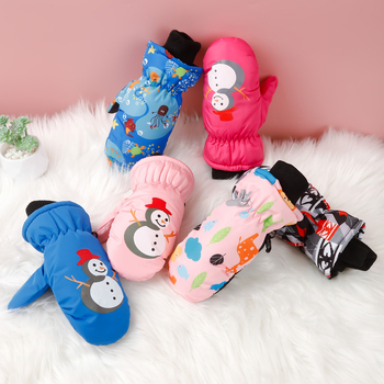 Παιδικές γάντες σκι – unisex, νάιλον, ζεστές, καρτούν μοτίβο, ηλικίες 3–10