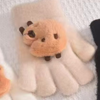 Mănuși tricotate pentru copii cu model desen animat, unisex, jacquard, mențin căldura, vârsta 4–10 ani, iarnă/toamnă 2024