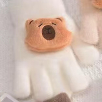 Mănuși tricotate pentru copii cu model desen animat, unisex, jacquard, mențin căldura, vârsta 4–10 ani, iarnă/toamnă 2024