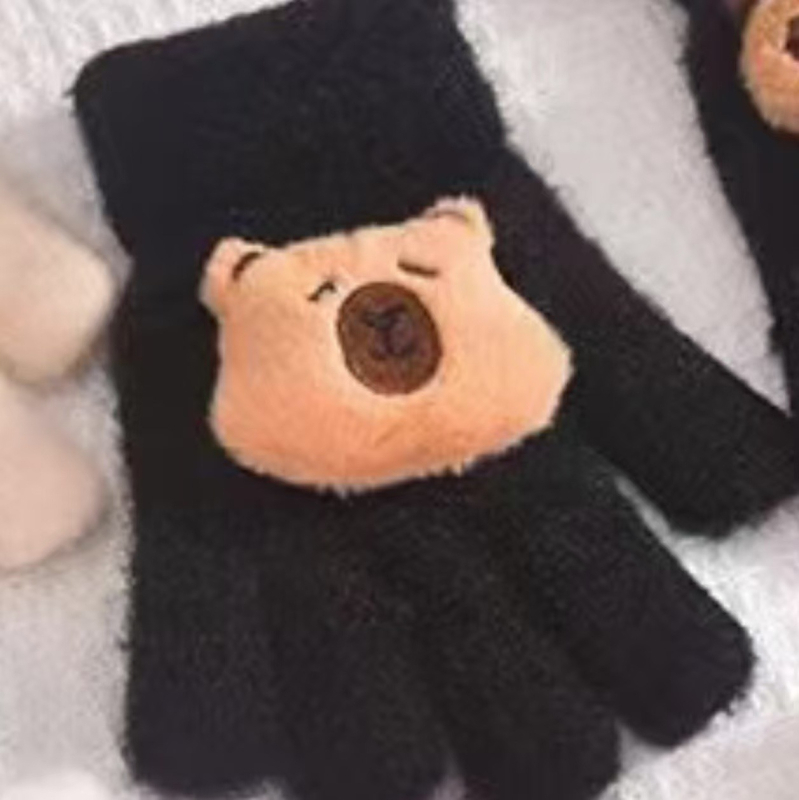 Mănuși tricotate pentru copii cu model desen animat, unisex, jacquard, mențin căldura, vârsta 4–10 ani, iarnă/toamnă 2024