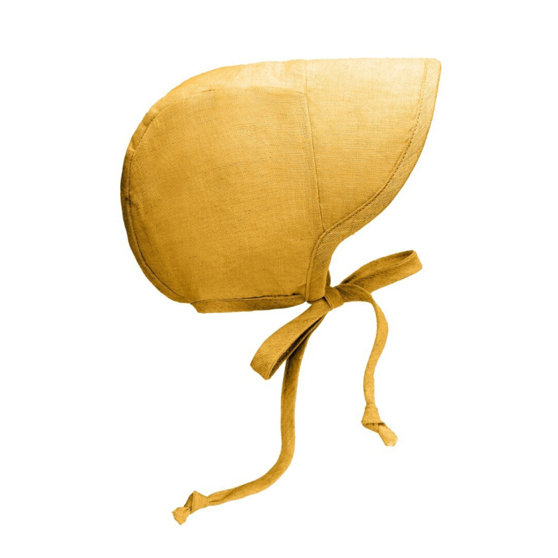 Dječja kapa za zaštitu od sunca s zaštitom za uši, kupolasti stil, prozračna mješavina lana i viskoze, kratka rubna rubnica, ljeto 2025