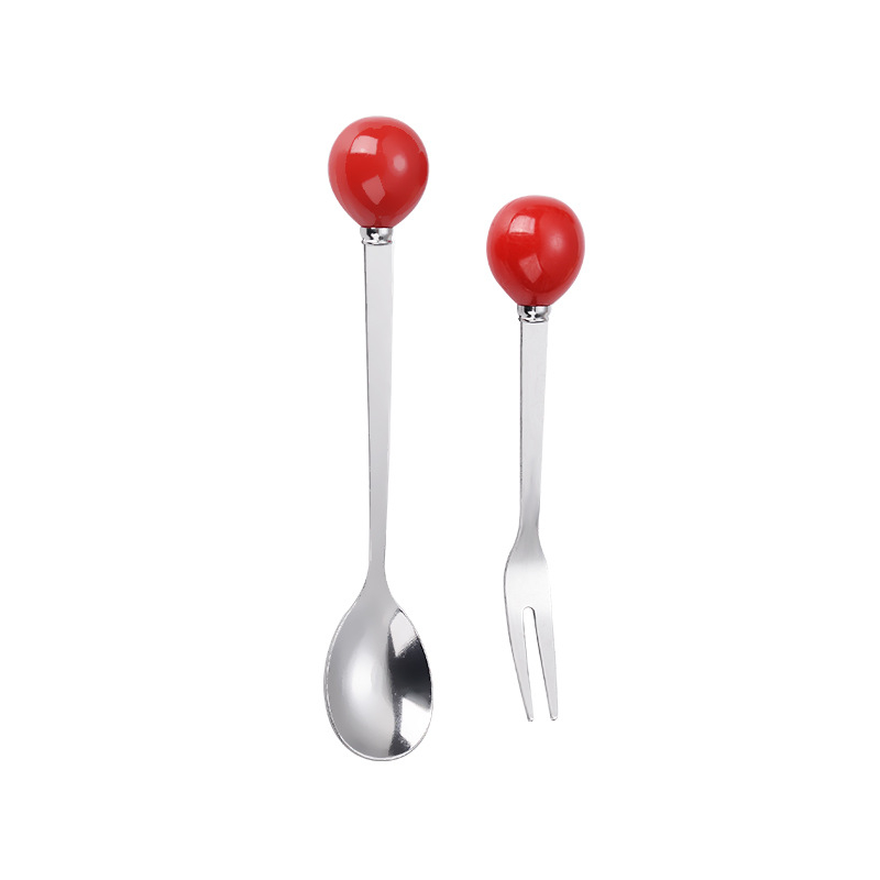 Κουτάλι από ανοξείδωτο ατσάλι με σχέδιο Cartoon Ball – μοντέρνο μινιμαλιστικό στυλ, καθρέφτης φινίρισμα, δυνατότητα εκτύπωσης λογότυπου