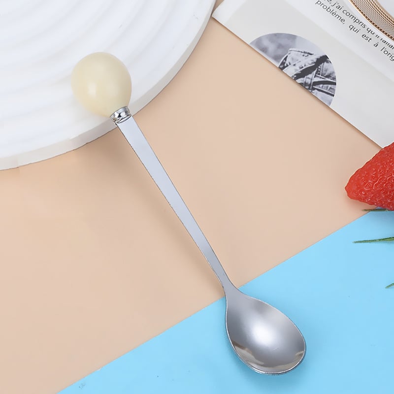 Κουτάλι από ανοξείδωτο ατσάλι με σχέδιο Cartoon Ball – μοντέρνο μινιμαλιστικό στυλ, καθρέφτης φινίρισμα, δυνατότητα εκτύπωσης λογότυπου