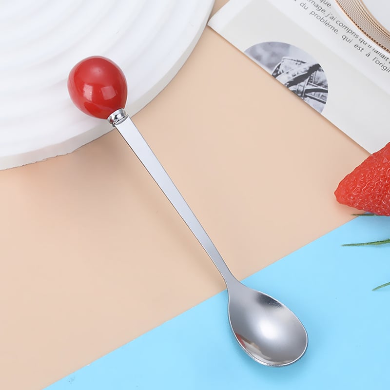 Κουτάλι από ανοξείδωτο ατσάλι με σχέδιο Cartoon Ball – μοντέρνο μινιμαλιστικό στυλ, καθρέφτης φινίρισμα, δυνατότητα εκτύπωσης λογότυπου