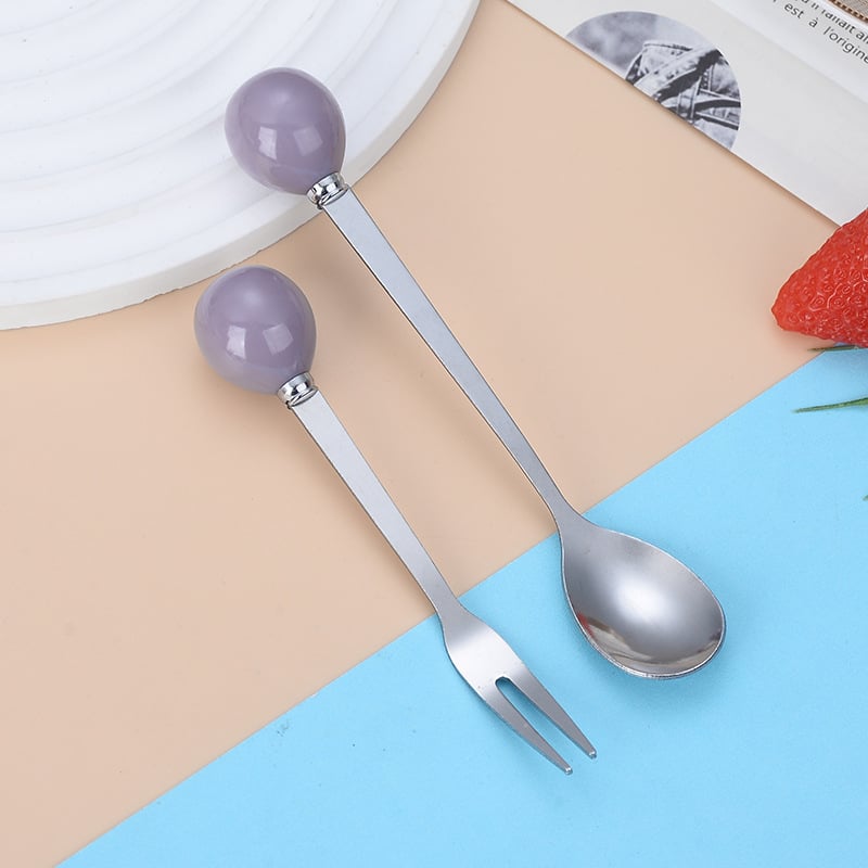 Κουτάλι από ανοξείδωτο ατσάλι με σχέδιο Cartoon Ball – μοντέρνο μινιμαλιστικό στυλ, καθρέφτης φινίρισμα, δυνατότητα εκτύπωσης λογότυπου