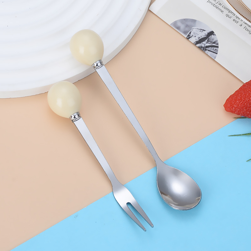 Κουτάλι από ανοξείδωτο ατσάλι με σχέδιο Cartoon Ball – μοντέρνο μινιμαλιστικό στυλ, καθρέφτης φινίρισμα, δυνατότητα εκτύπωσης λογότυπου