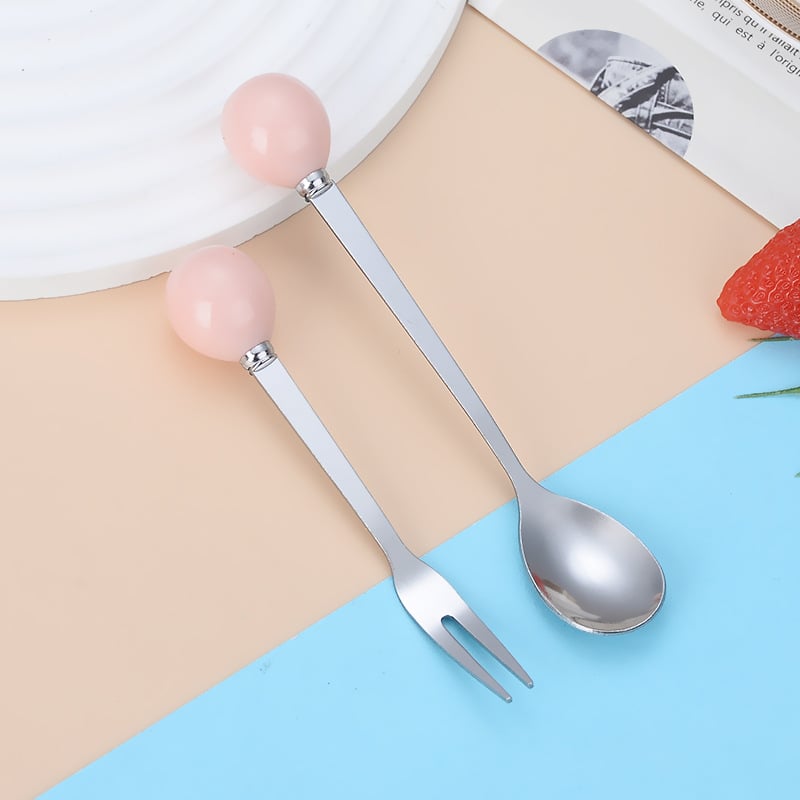 Κουτάλι από ανοξείδωτο ατσάλι με σχέδιο Cartoon Ball – μοντέρνο μινιμαλιστικό στυλ, καθρέφτης φινίρισμα, δυνατότητα εκτύπωσης λογότυπου