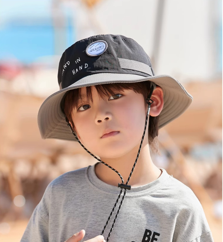 Dječja bucket kapa s широким обodom - podesiva, zaštita od sunca, brzo suši, prozračna, mješavina pamuka i poliestera