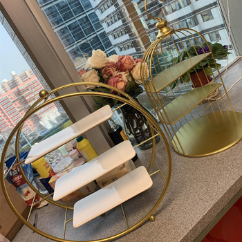 Десертна стойка в европейски стил за сватбена маса, Meizhiyin, прост стил, плодова чиния (Материал: Друг; Категория: Плодова чиния; Година на пускане: 2018; Бранд: Meizhiyin)