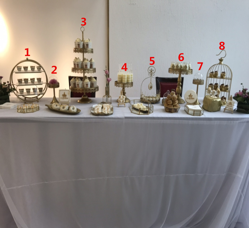 Десертна стойка в европейски стил за сватбена маса, Meizhiyin, прост стил, плодова чиния (Материал: Друг; Категория: Плодова чиния; Година на пускане: 2018; Бранд: Meizhiyin)