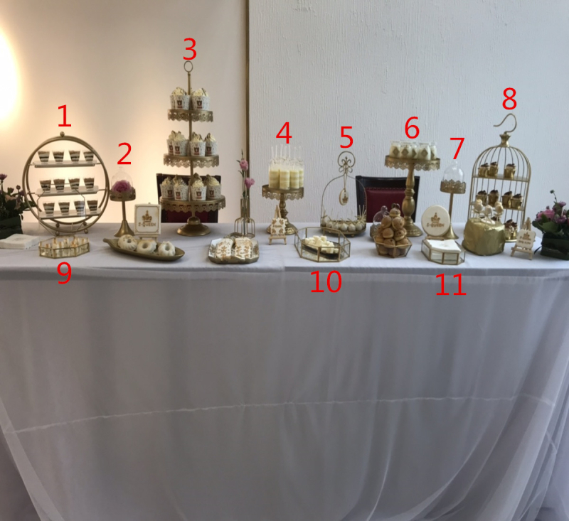 Десертна стойка в европейски стил за сватбена маса, Meizhiyin, прост стил, плодова чиния (Материал: Друг; Категория: Плодова чиния; Година на пускане: 2018; Бранд: Meizhiyin)