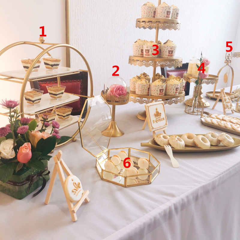 Десертна стойка в европейски стил за сватбена маса, Meizhiyin, прост стил, плодова чиния (Материал: Друг; Категория: Плодова чиния; Година на пускане: 2018; Бранд: Meizhiyin)