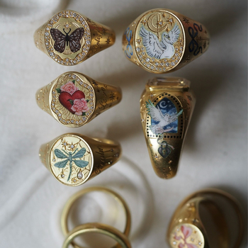 Prsten od nehrđajućeg čelika sa motivima srca i životinja, elektroplating, otvoreni dizajn, nakit za ruke, unisex