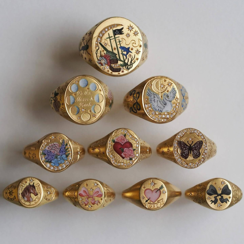 Prsten od nehrđajućeg čelika sa motivima srca i životinja, elektroplating, otvoreni dizajn, nakit za ruke, unisex