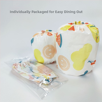 Vienkartinės rankovių apsaugos vaikams – audinys, dulkių apsauga, spausdintas logotipas, pakuotė 240 vnt