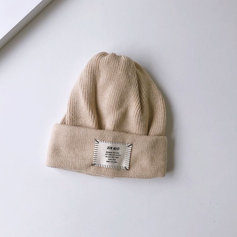 Dječja vunena kapa, plišani materijal, dob 0–6 mjeseci, proljeće 2025