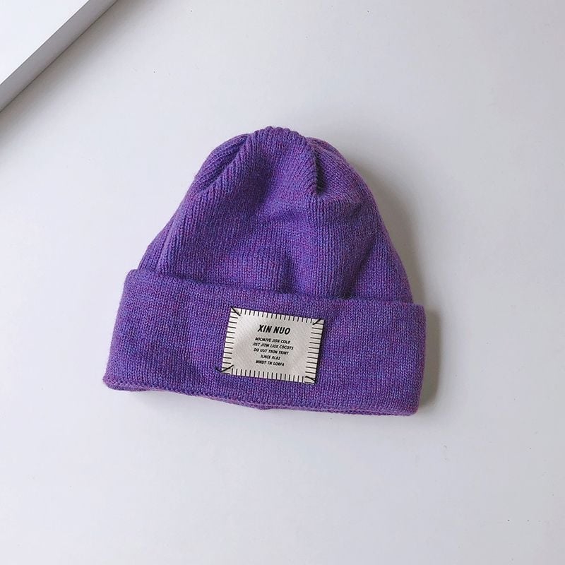 Dječja vunena kapa, plišani materijal, dob 0–6 mjeseci, proljeće 2025