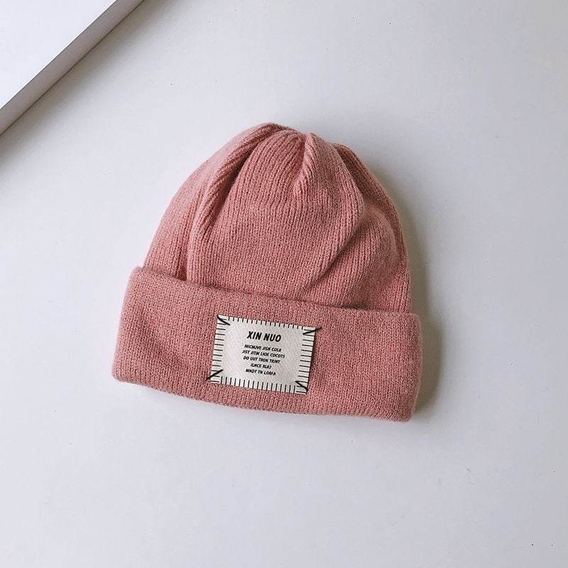 Dječja vunena kapa, plišani materijal, dob 0–6 mjeseci, proljeće 2025