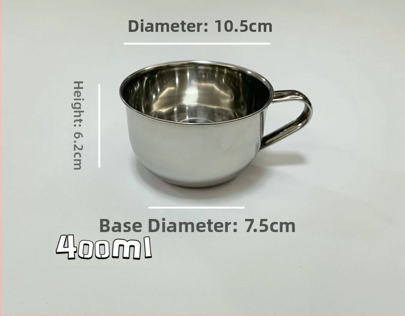 Vaikų dubuo iš 304 nerūdijančio plieno su dvigubomis rankenėlėmis, maisto kokybės, mikrobangų krosnelė saugi, apvalios formos, skirtas valgymams