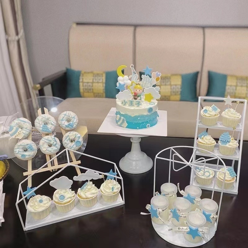 Железен стенд за десерти и торти, европейски стил, за чайно време и сладкиши